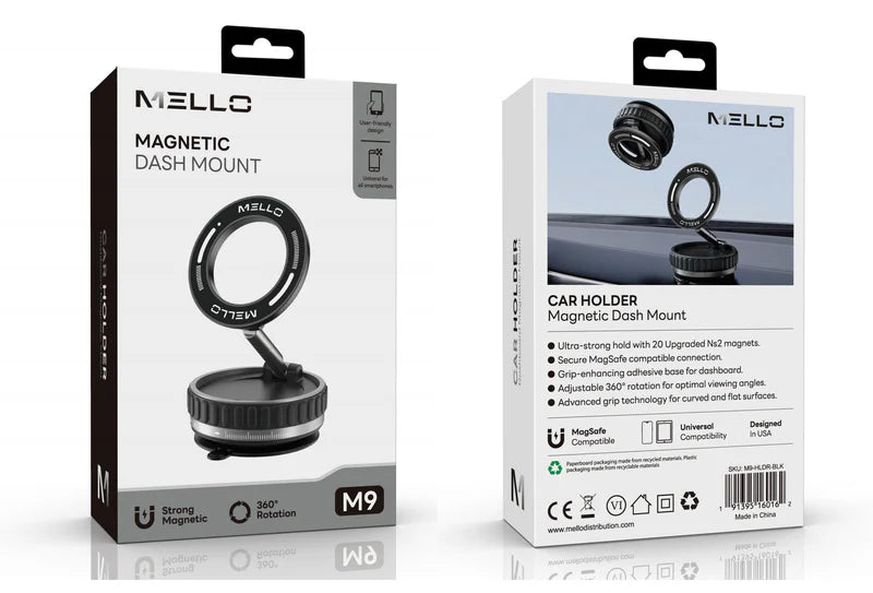 MELLO M9 MAGNETIC DASH MOUNT BLACK ( 1107790) (MSRP $49.99)