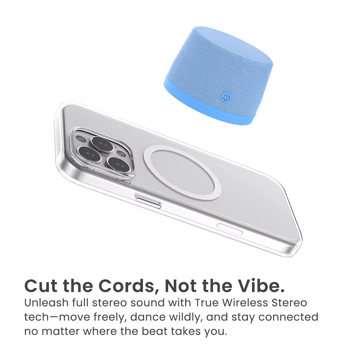 Quikcell MagJam Magnetic Wireless Speaker Cornflower Blue  ( 1103536) (MSRP $39.99)