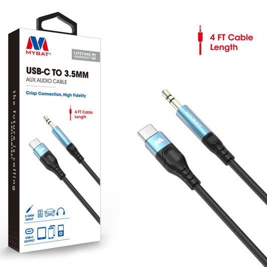 MyBat USB-C to 3.5mm Male Audio Cable (L=4 FT) - Black (1106336)