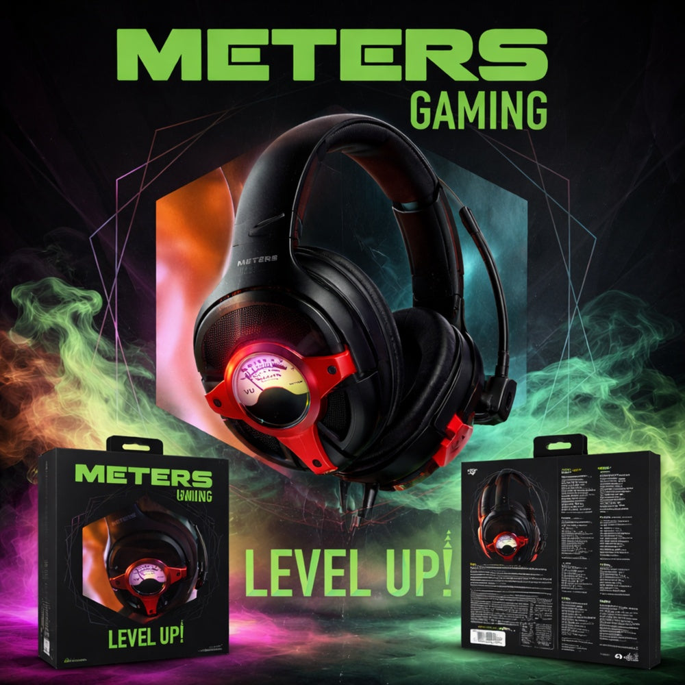 Meters M Level Up Red Gaming Headset  ( 1107891) (MSRP $89.99)