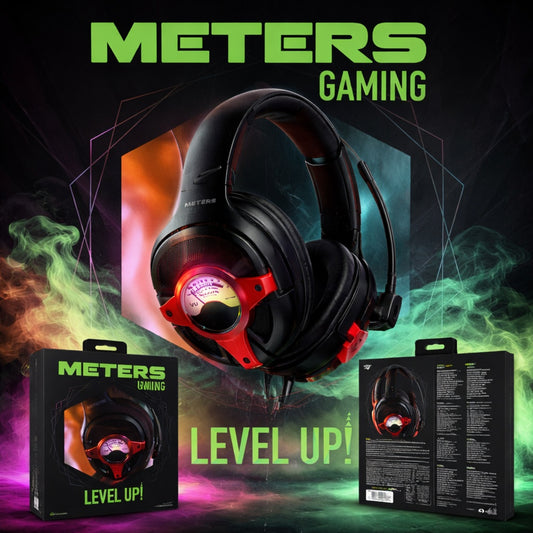 Meters M Level Up Red Gaming Headset  ( 1107891) (MSRP $89.99)