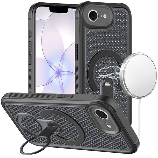 iPhone 17E / 16E  Magnetic Honeycomb Kickstand Hybrid Case - Black (1108277)(MSRP $49.99)