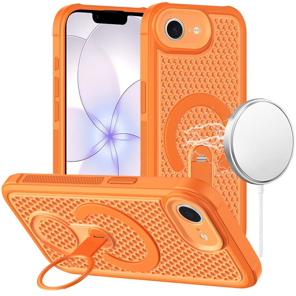 iPhone 17E / 16E  Magnetic Honeycomb Kickstand Hybrid Case - Cosmic Orange(1108279)(MSRP $49.99)