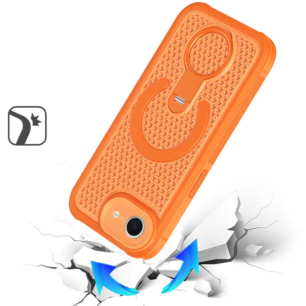 iPhone 17E / 16E  Magnetic Honeycomb Kickstand Hybrid Case - Cosmic Orange(1108279)(MSRP $49.99)