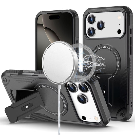 iPhone 17 Pro Max Sturdy Bracket Kickstand Magnetic Hybrid - Black ( 1103387) (MSRP $39.99)