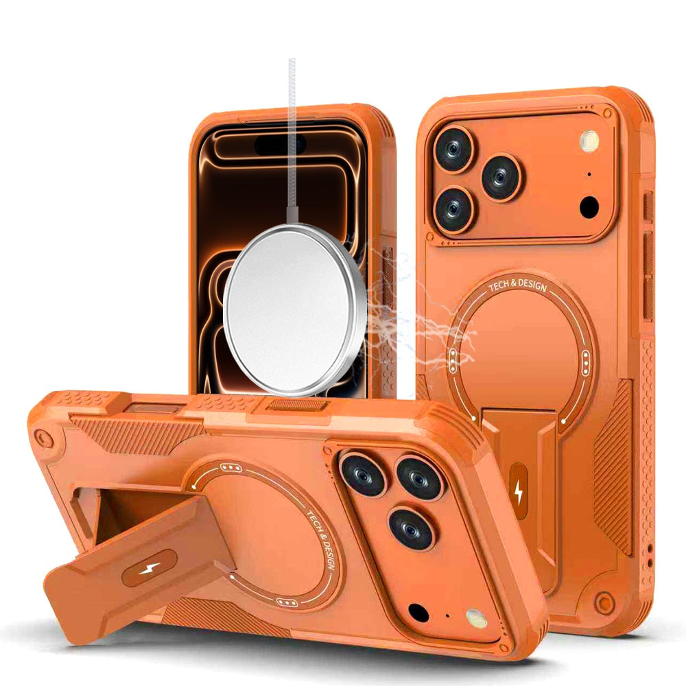 iPhone 17 Pro Max Sturdy Bracket Kickstand Magnetic Hybrid - Cosmic Orange ( 1107641) (MSRP $59.99)