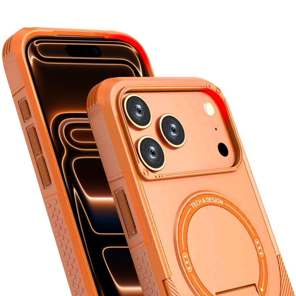 iPhone 17 Pro Max Sturdy Bracket Kickstand Magnetic Hybrid - Cosmic Orange ( 1107641) (MSRP $59.99)