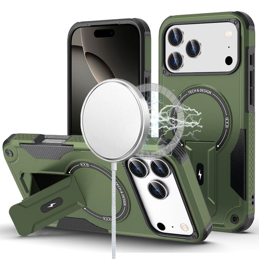 iPhone 17 Pro Max Sturdy Bracket Kickstand Magnetic Hybrid - Midnight Green ( 1103388) (MSRP $39.99)