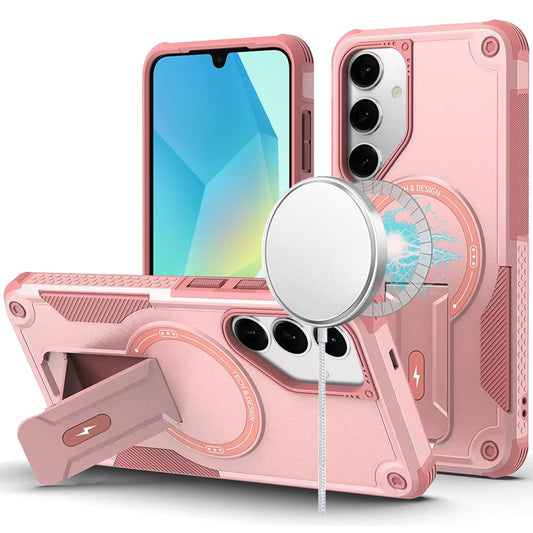 Samsung A16 5G Sturdy Bracket Kickstand Magnetic Hybrid - Pink ( 1103667) (MSRP $49.99)