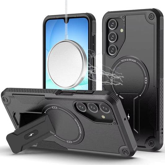 Samsung A17 5G / A16 5G Sturdy Bracket Kickstand Magnetic Hybrid - Black (1107558) (MSRP 59.99)