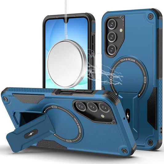 Samsung A17 5G / A16 5G Sturdy Bracket Kickstand Magnetic Hybrid - Blue (1107559) (MSRP 59.99)