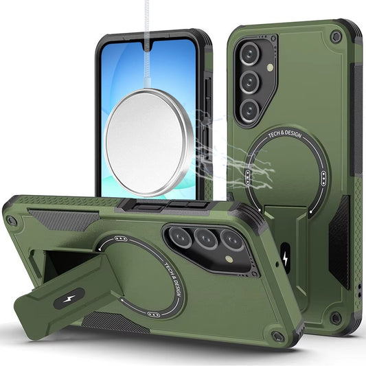 Samsung A17 5G / A16 5G Sturdy Bracket Kickstand Magnetic Hybrid - Midnight Green (1107561) (MSRP 59.99)