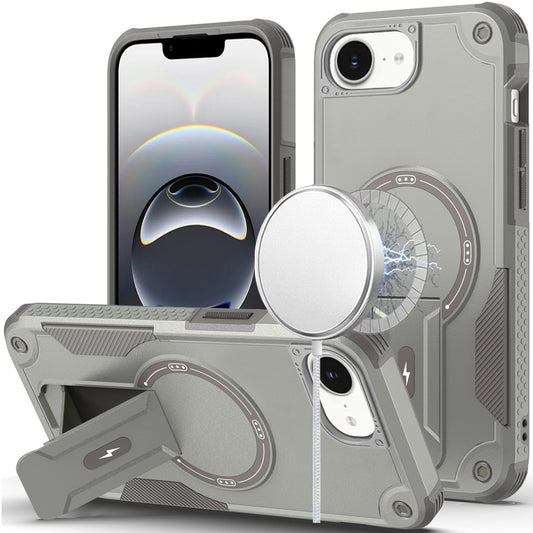 iPhone 17E / 16E / SE4 Sturdy Bracket Kickstand Magnetic Hybrid - Grey ( 1107771) (MSRP $59.99)
