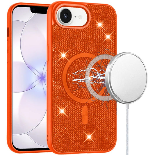iPhone 17E/16E  Diamond [Magnetic Circle] with CD Pattern Hybrid - Cosmic Orange( 1107733) (MSRP $49.99)