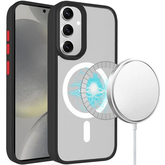 Samsung Galaxy s24 Core [Magnetic Circle] Core [Magnetic Circle] Colorful Buttons Thick 2mm Hybrid - Black  (1103040) (MSRP 49.99)