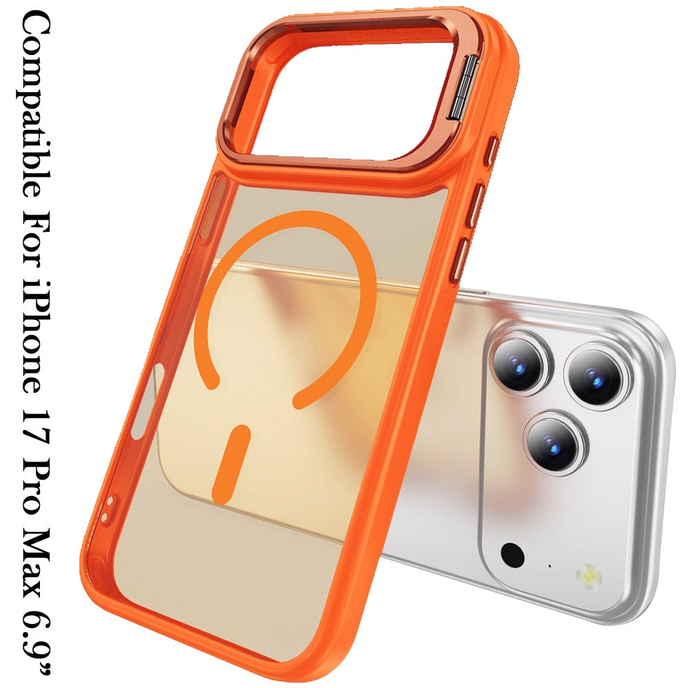iPhone 17 Pro Max Fearless Tough HQ Metallic Hybrid with Camera Ring Stand [Magnetic Circle] Case - Cosmic Orange ( 1107644) (MSRP $59.99)