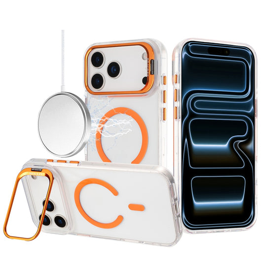 iPhone 17 Pro Max Transparent HQ Hybrid with Metallic Camera Stand Magnetic Ring Case - Cosmic Orange ( 1107752) (MSRP $59.99)