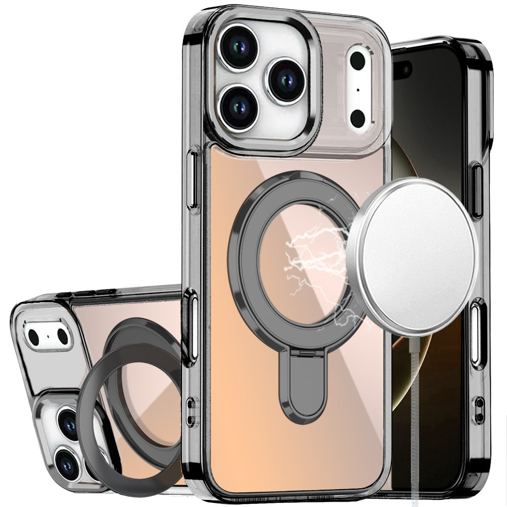 iPhone 17 Pro Max CHROME HQ Rotational Magnetic Ring Hybrid - Black ( 1107759) (MSRP $59.99)