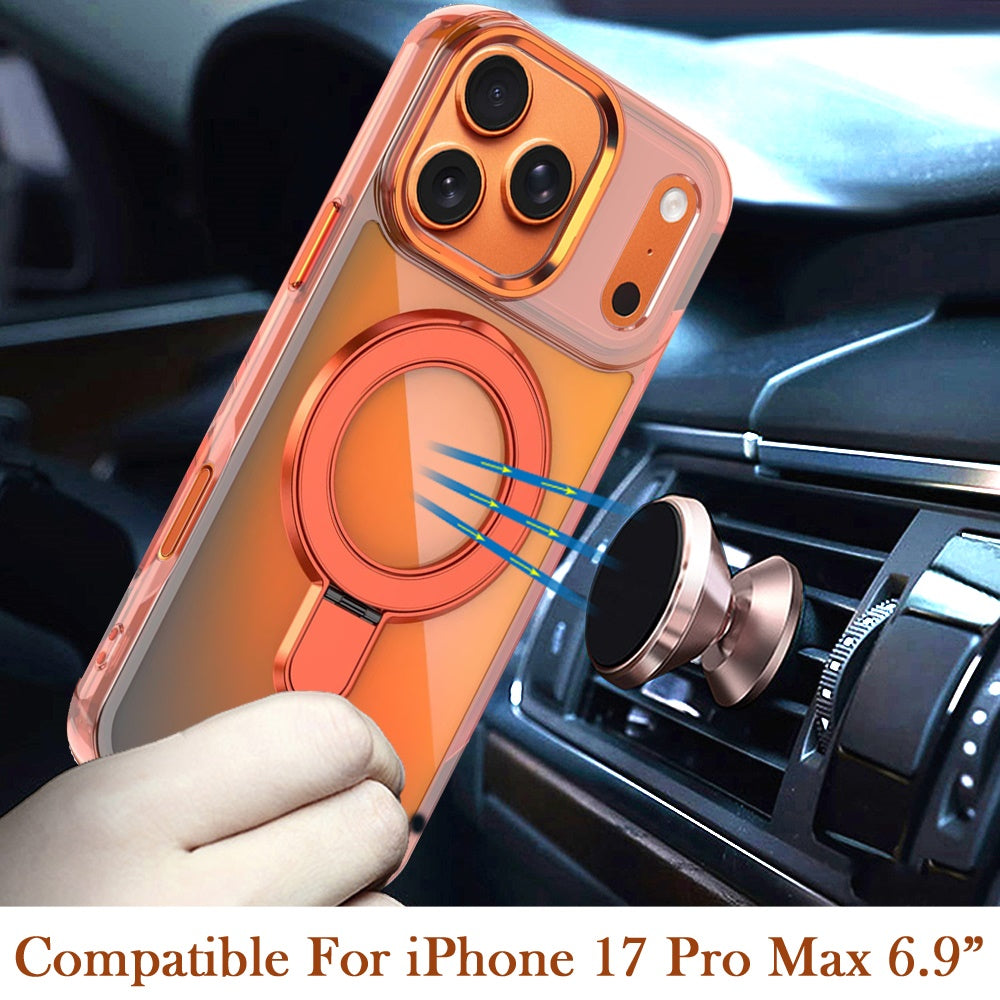iPhone 17 Pro Max CHROME HQ Rotational Magnetic Ring Hybrid - Cosmic Orange ( 1107645) (MSRP $59.99)