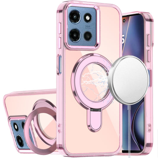 Moto G 5G 2025/2026 - G Play 2026 - CHROME HQ Rotational Magnetic Ring Hybrid - Light Pink (1107547) (MSRP 59.99)