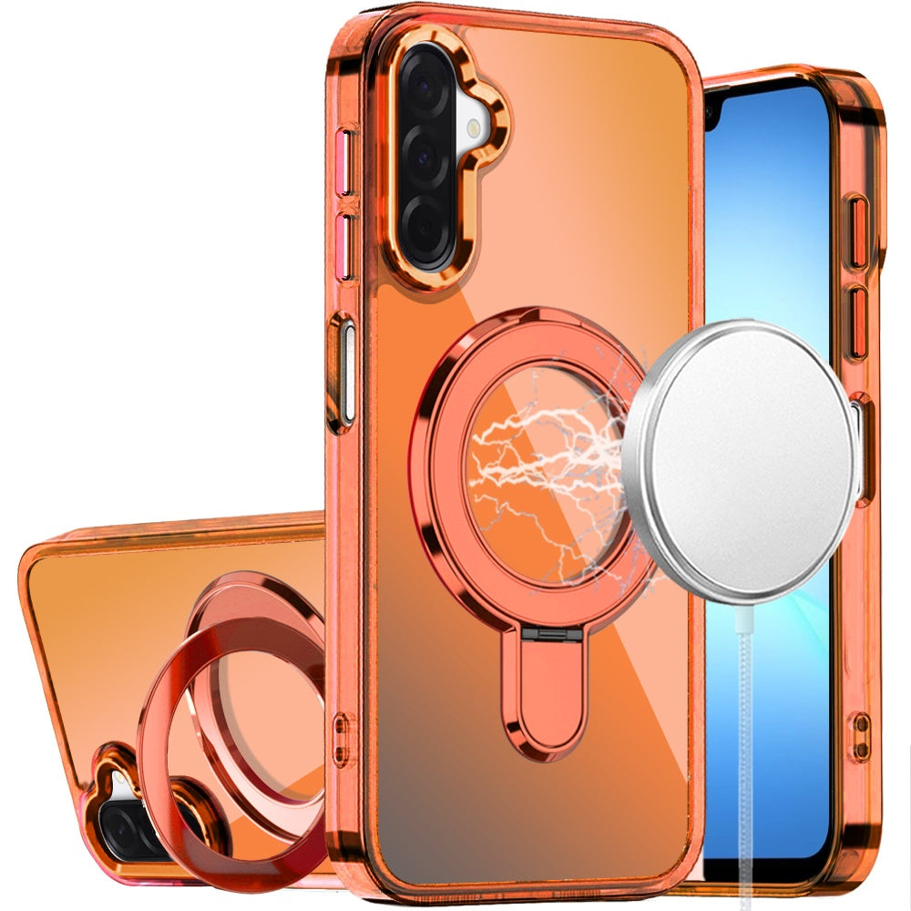 Samsung A17/A16 5G CHROME HQ Rotational Magnetic Ring Hybrid - Cosmic Orange ( 1107744) (MSRP $49.99)