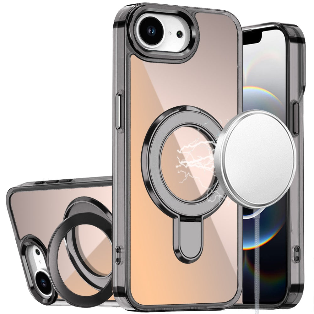 iPhone 17E / 16E / SE4 CHROME HQ Rotational Magnetic Ring Hybrid - Black ( 1107777) (MSRP $69.99)