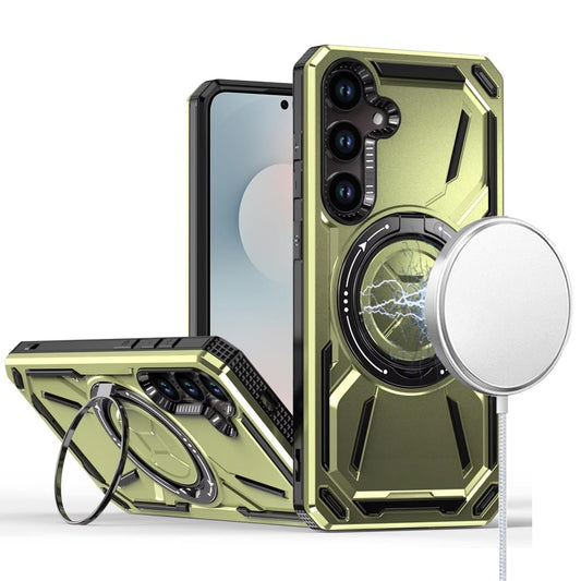 Samsung s26 Loop Hybrid with [Magnetic Ring Circle] 360 degrees Rotational Kickstand Case Cover - Midnight Green ( 1107685) (MSRP $49.99)