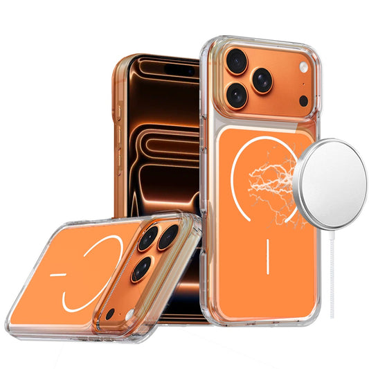 iPhone 17 Pro Max Metallic Transparent Magnetic Hybrid Case - Cosmic Orange ( 1107642) (MSRP $59.99)