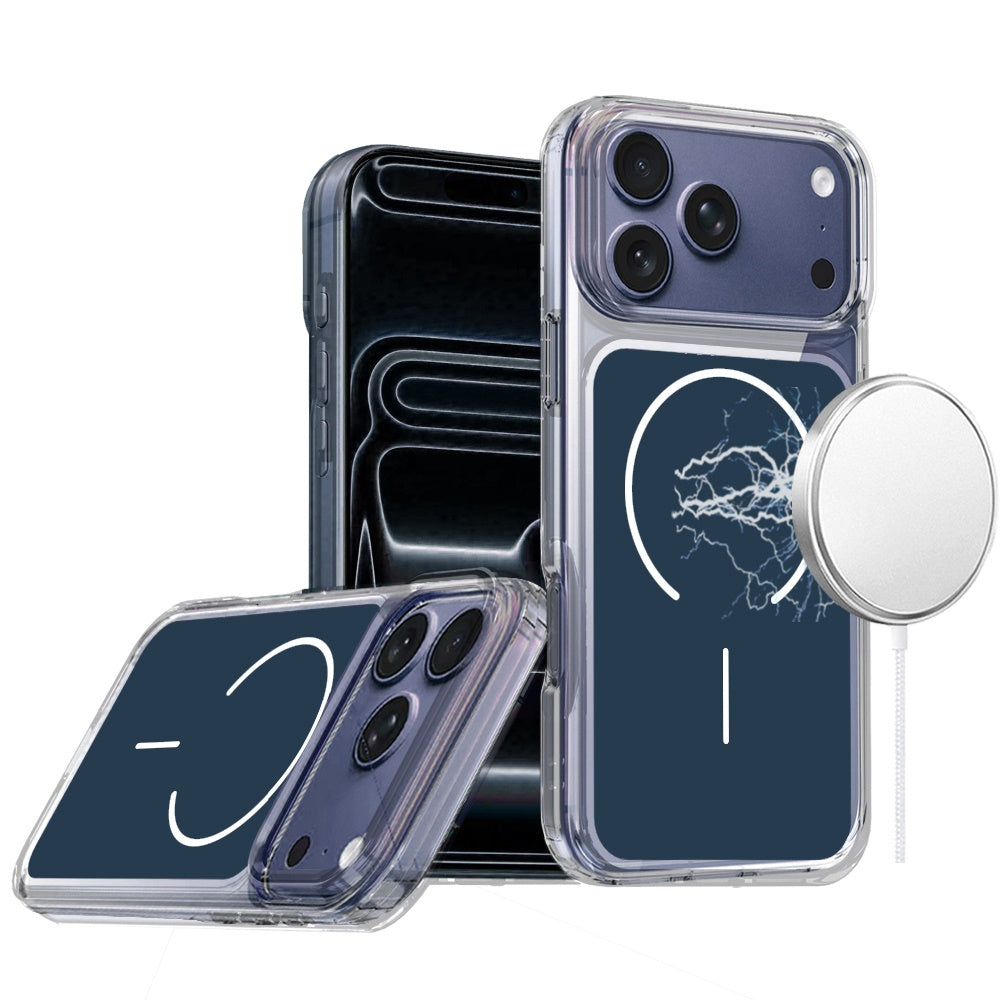 Apple iPhone 18 Pro Max Metallic Transparent Magnetic Hybrid Case - Navy Blue (1108207) MSRP (59.99)