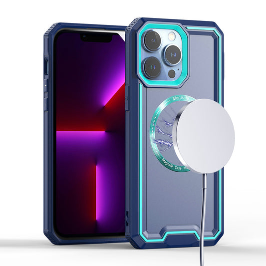Apple iPhone 12 & iPhone 12 Pro Rank [Magnetic Circle] Tough Strong Modern Fused Hybrid - Blue (1106752)