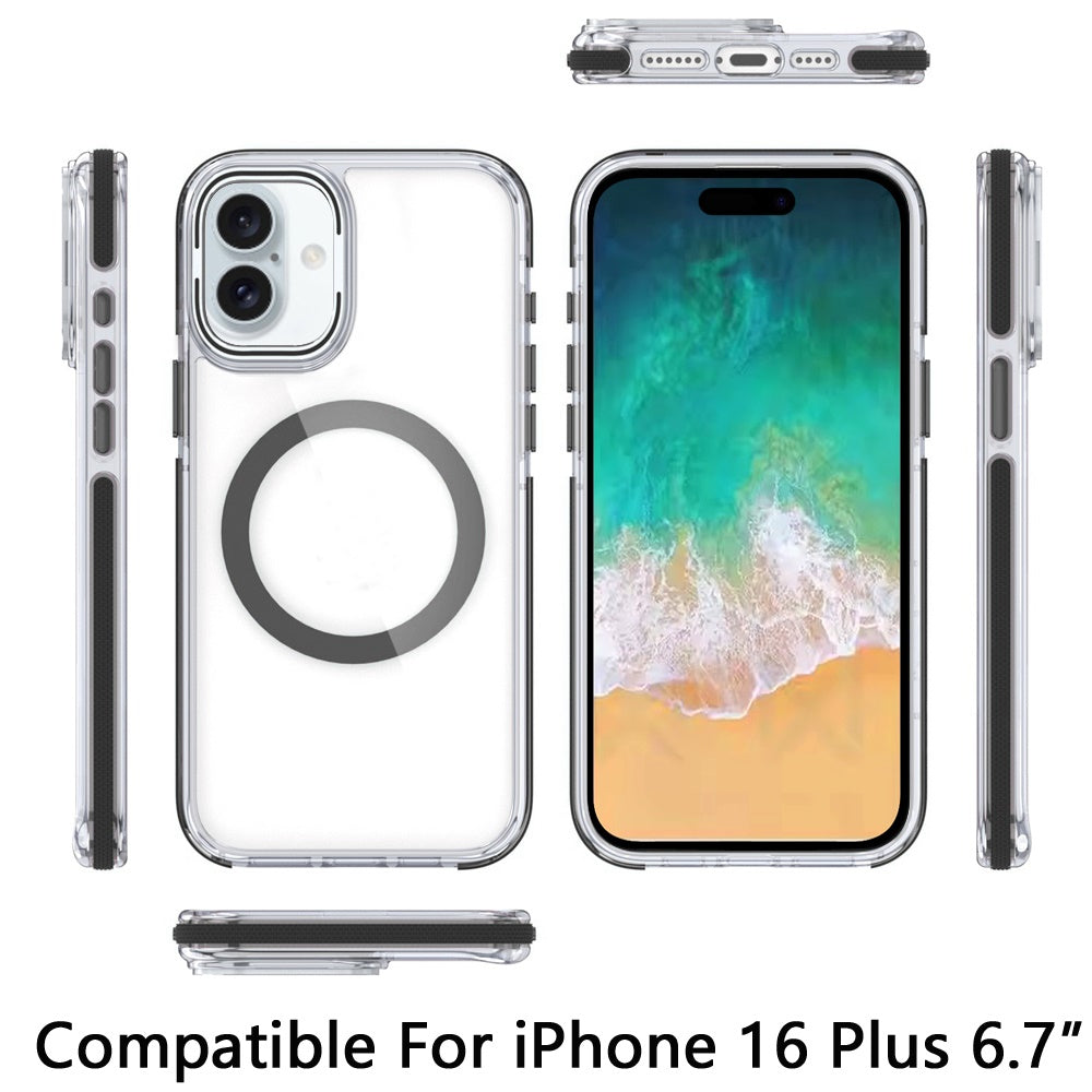 iPhone 16 Plus 6.7 inch MagSonic Camera Bracket Stand Magnetic Ring Circle Hybrid - Black (1107231)