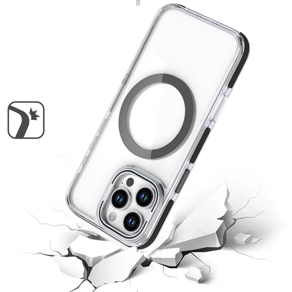 iPhone 16 Pro 6.3 inch MagSonic Camera Bracket Stand Magnetic Ring Circle Hybrid - Black (1107232)