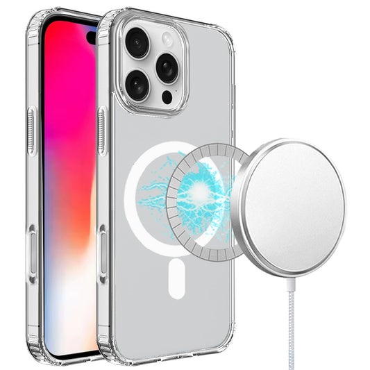 iPhone 16 Pro 6.3 inch TRUE Transparent [Magnetic Circle] Shockproof Hybrid - Clear (1107214)