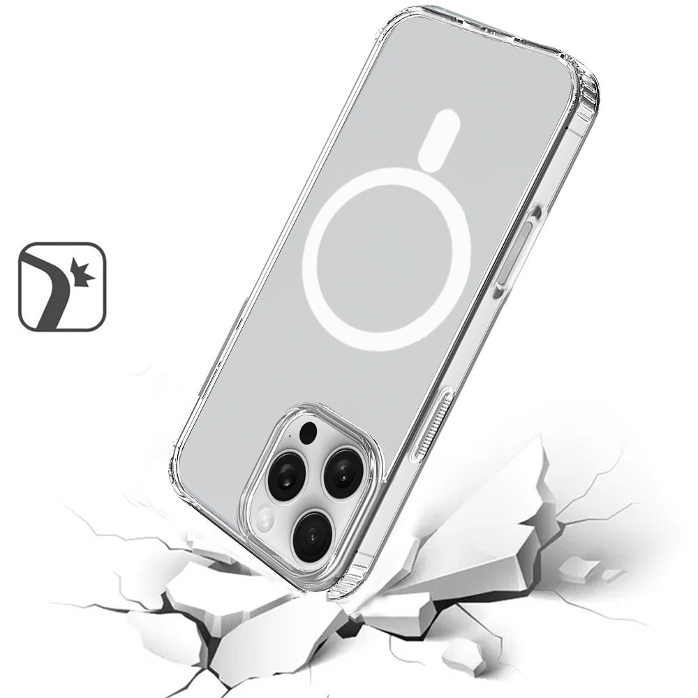 iPhone 16 Pro 6.3 inch TRUE Transparent [Magnetic Circle] Shockproof Hybrid - Clear (1107214)