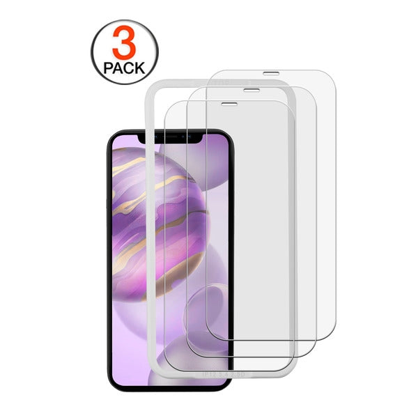 MyBat (3 Pack)Tempered Glass Screen Protector with Installation Frame for Apple iPhone 12 Pro Max (6.7) - Clear (1102126)