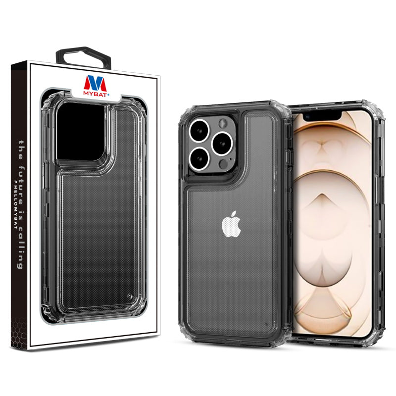MyBat Hybrid Protector Cover for Apple iPhone 13 Pro (6.1) - Transparent Black / Transparent Clear (1102096)