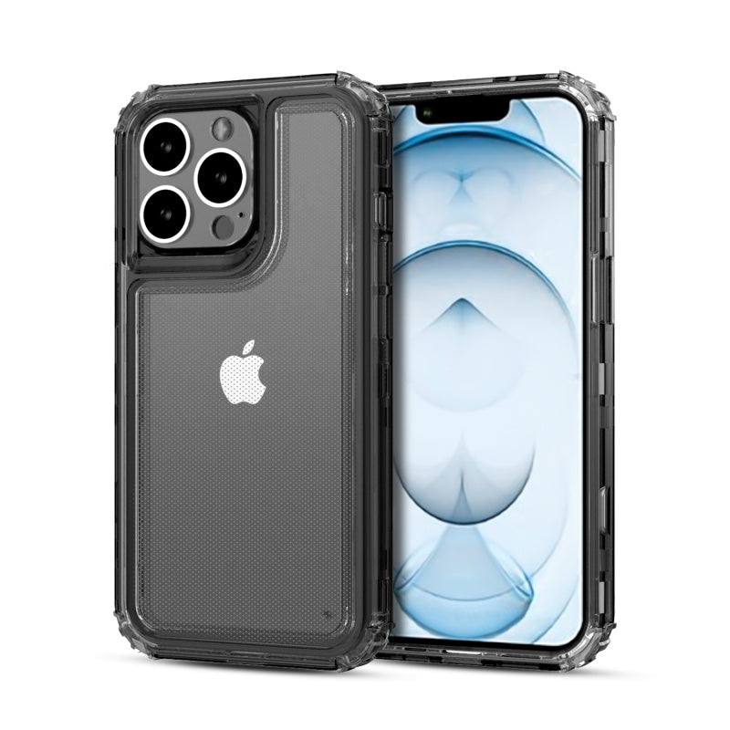 MyBat Hybrid Protector Cover for Apple iPhone 13 Pro (6.1) - Transparent Black / Transparent Clear (1102096)
