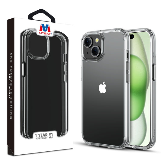 MyBat Sturdy Gummy Cover for Apple iPhone 15 Plus (6.7) - Highly Transparent Clear / Transparent Clear (1106133)