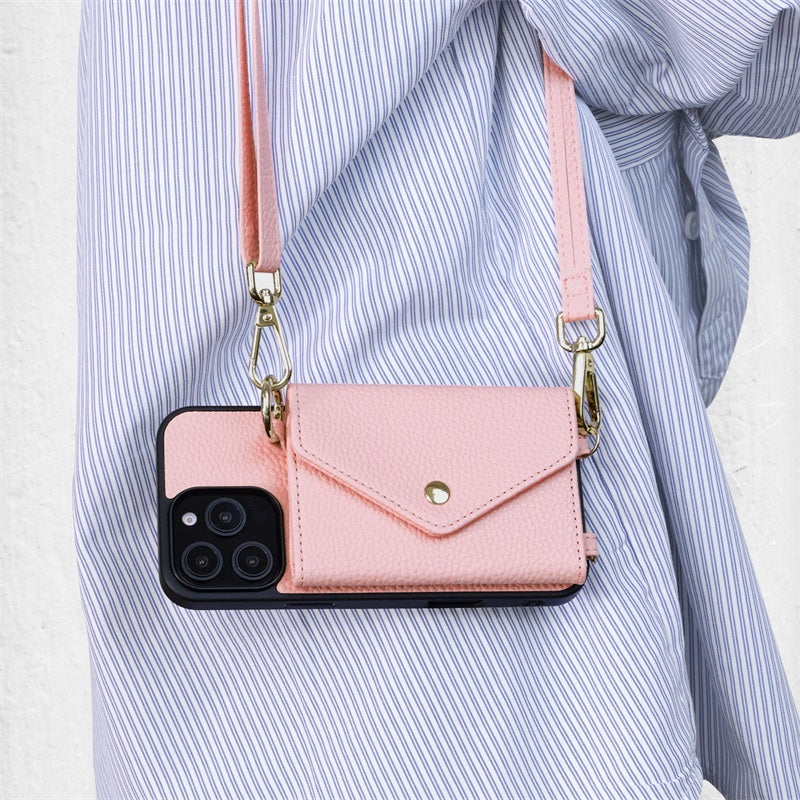 MyBat Posh Crossbody Wallet Case for Apple iPhone 16 Pro Max - Pink (1107458)