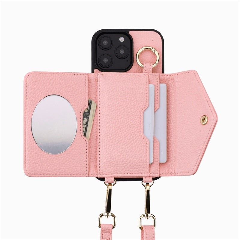 MyBat Posh Crossbody Wallet Case for Apple iPhone 16 Pro Max - Pink (1107458)