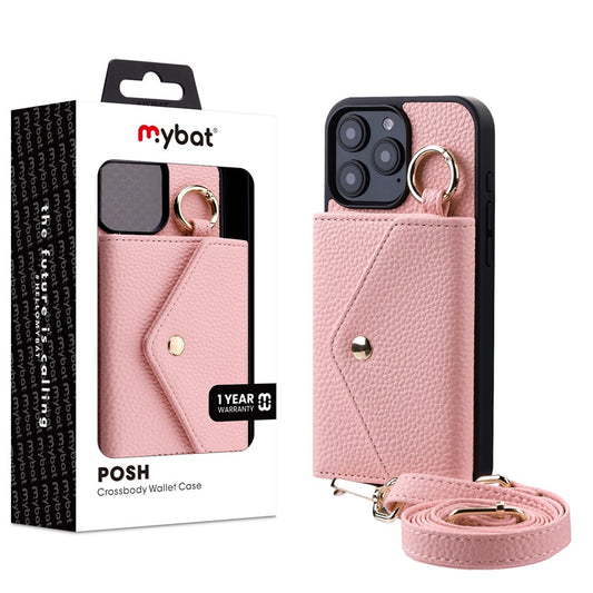 MyBat Posh Crossbody Wallet Case for Apple iPhone 16 Pro Max - Pink (1107458)