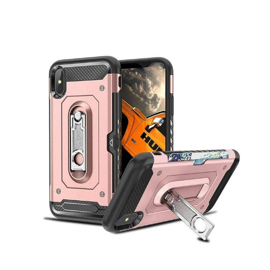 iPHONE XR MK1 KICKSTAND CASE  - ROSE GOLD (1506)