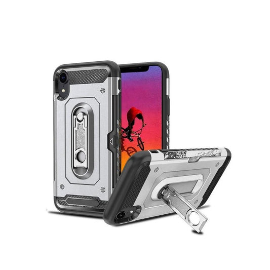 iPHONE XR MK1 KICKSTAND CASE  - SILVER (1505)