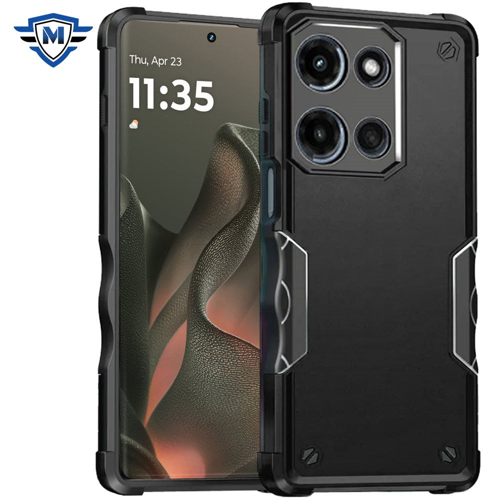 Motorola Edge 2025 Exquisite Tough Shockproof Hybrid Case Cover - Black  ( 1103549) (MSRP $39.99)