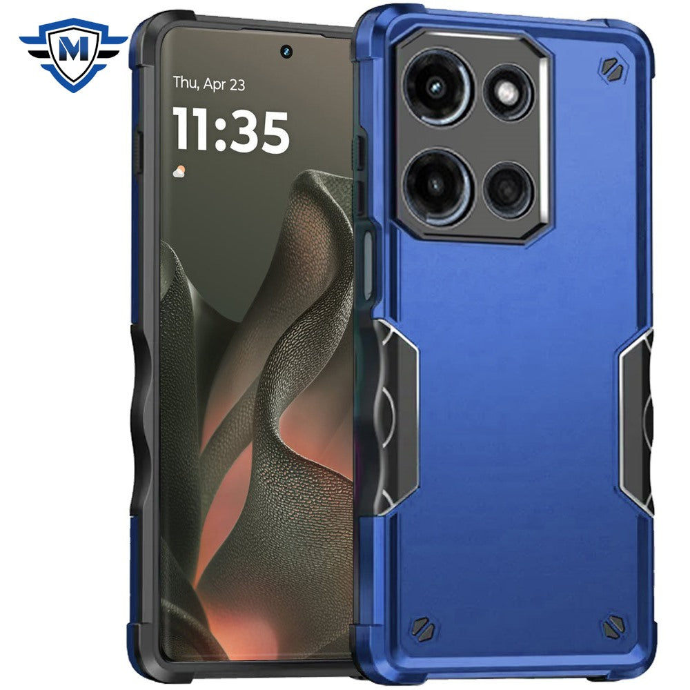 Motorola Edge 2025 Exquisite Tough Shockproof Hybrid Case Cover - Blue  ( 1103550) (MSRP $39.99)