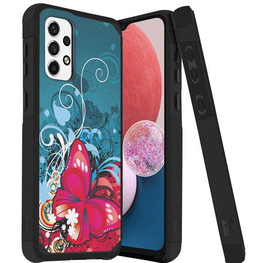 Samsung A13 4G 2022 Tough Strong Slim Dual-Layer ShockProof Hybrid Case Cover - Butterfly Bliss (1105862)