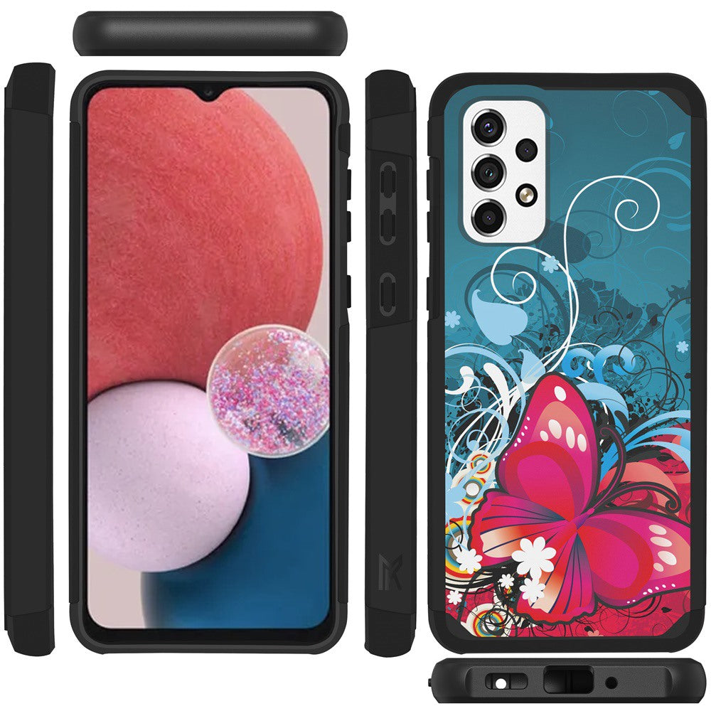 Samsung A13 4G 2022 Tough Strong Slim Dual-Layer ShockProof Hybrid Case Cover - Butterfly Bliss (1105862)
