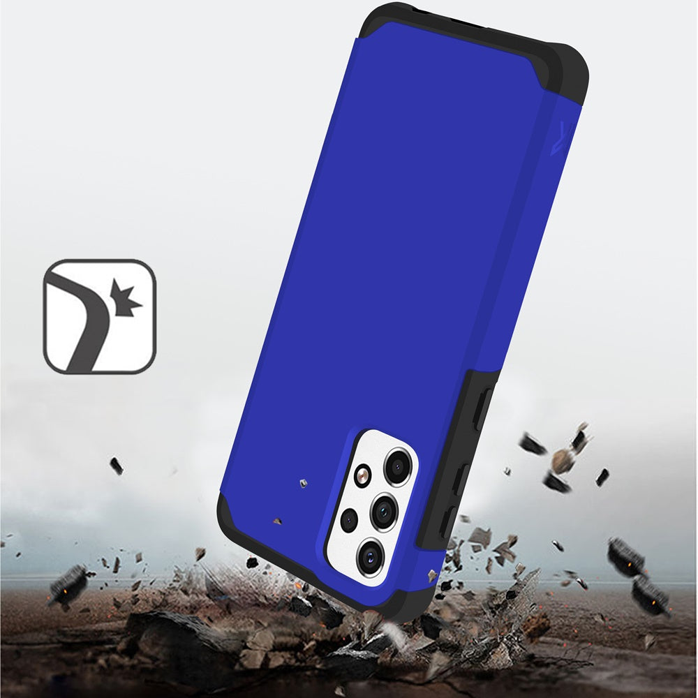 Samsung A13 4G 2022 Tough Strong Slim Dual-Layer ShockProof Hybrid Case Cover - Classic Blue (1105863)