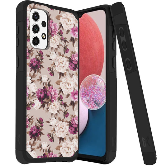 Samsung A13 4G 2022 Tough Strong Slim Dual-Layer ShockProof Hybrid Case Cover - Floral Bouquet (1105864)