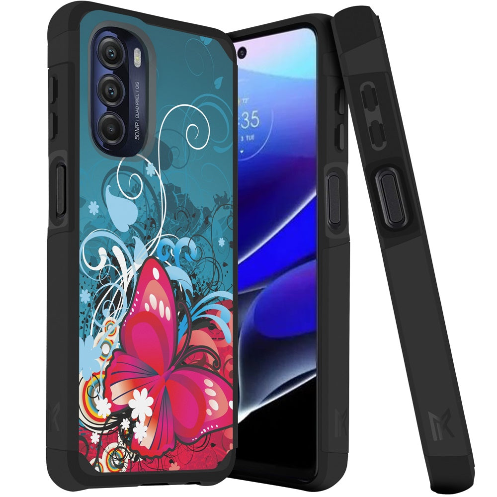 Motorola Moto G Stylus 5G (2022) MetKase Original ShockProof Case Cover - Butterfly Bliss (1103955)